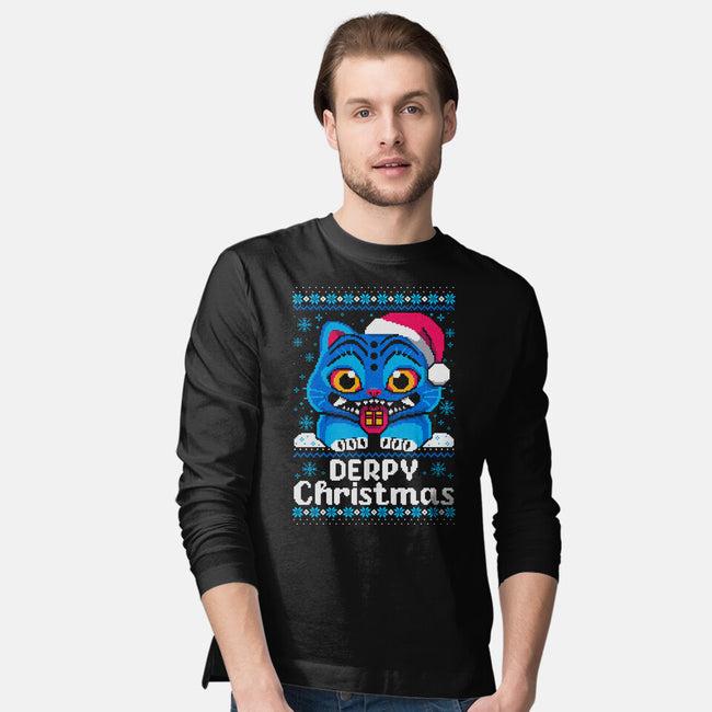 Derpy Ugly Christmas Sweater-Mens-Long Sleeved-Tee-NemiMakeit