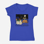 Treats Inside-Womens-V-Neck-Tee-pigboom