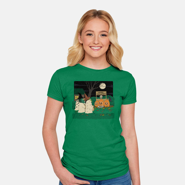 Treats Inside-Womens-Fitted-Tee-pigboom