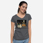 Treats Inside-Womens-V-Neck-Tee-pigboom