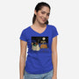 Treats Inside-Womens-V-Neck-Tee-pigboom