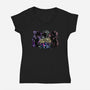 Huntrix-Womens-V-Neck-Tee-Afire