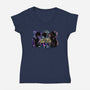 Huntrix-Womens-V-Neck-Tee-Afire