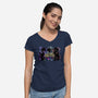 Huntrix-Womens-V-Neck-Tee-Afire