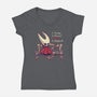 Shaw And Repeat-Womens-V-Neck-Tee-Geekydog