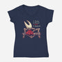Shaw And Repeat-Womens-V-Neck-Tee-Geekydog