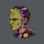 Cyber Frankenstein-Womens-V-Neck-Tee-alfbocreative