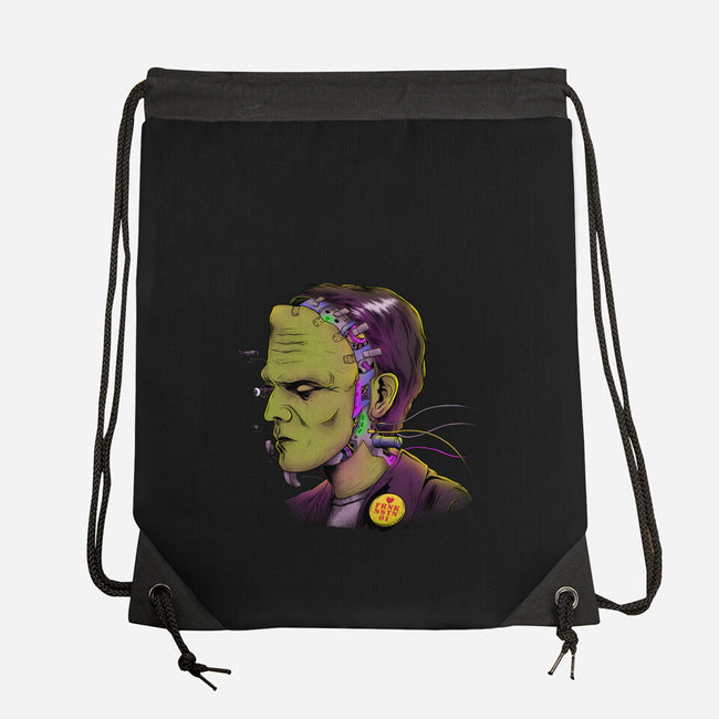 Cyber Frankenstein-None-Drawstring-Bag-alfbocreative