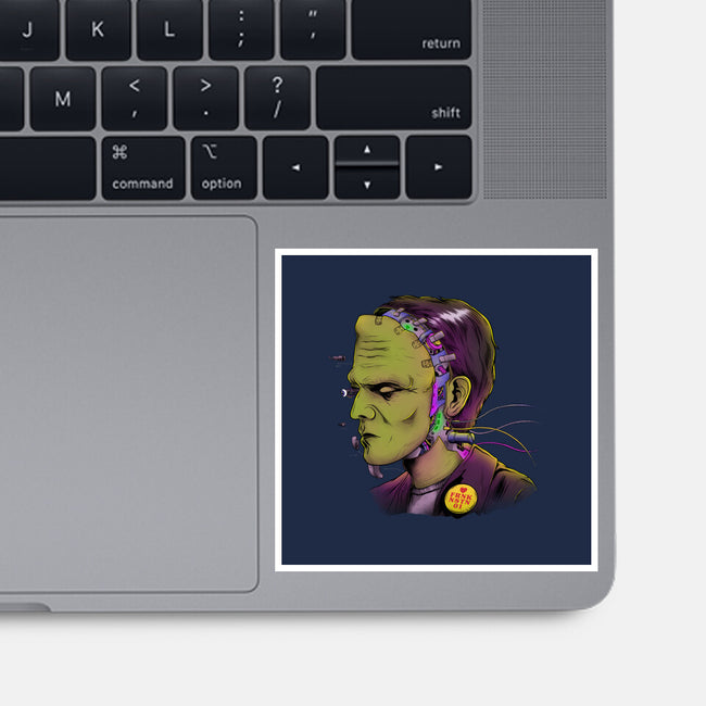 Cyber Frankenstein-None-Glossy-Sticker-alfbocreative