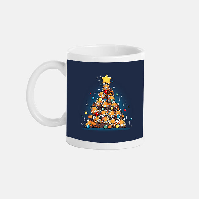 Red Panda Christmas Tree-None-Mug-Drinkware-Vallina84