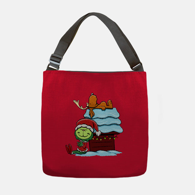 Up On The House Top-None-Adjustable Tote-Bag-DrawnByBryan