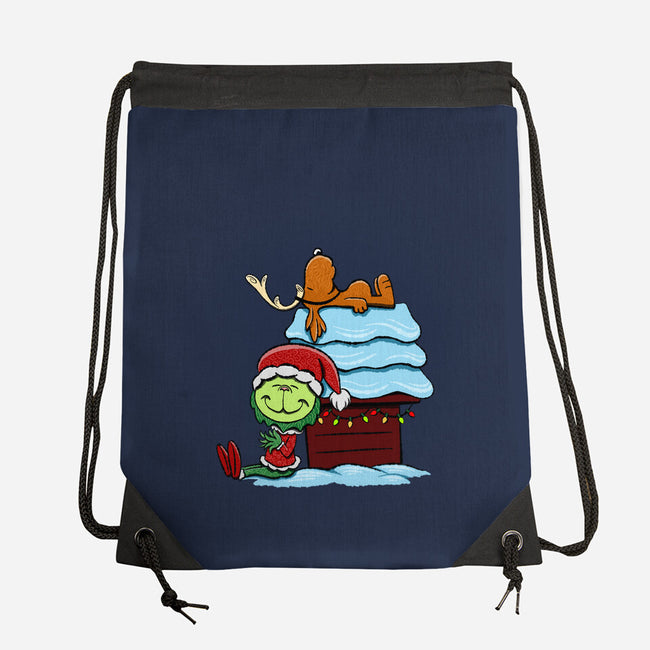 Up On The House Top-None-Drawstring-Bag-DrawnByBryan