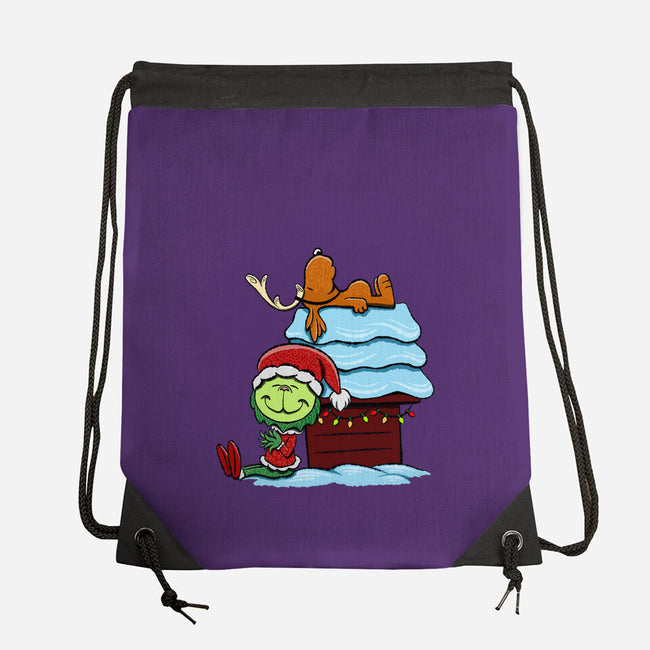 Up On The House Top-None-Drawstring-Bag-DrawnByBryan