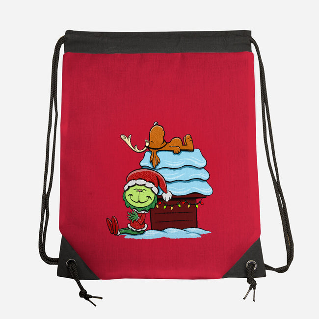 Up On The House Top-None-Drawstring-Bag-DrawnByBryan