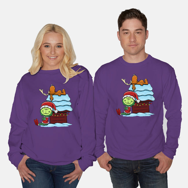 Up On The House Top-Unisex-Crew Neck-Sweatshirt-DrawnByBryan