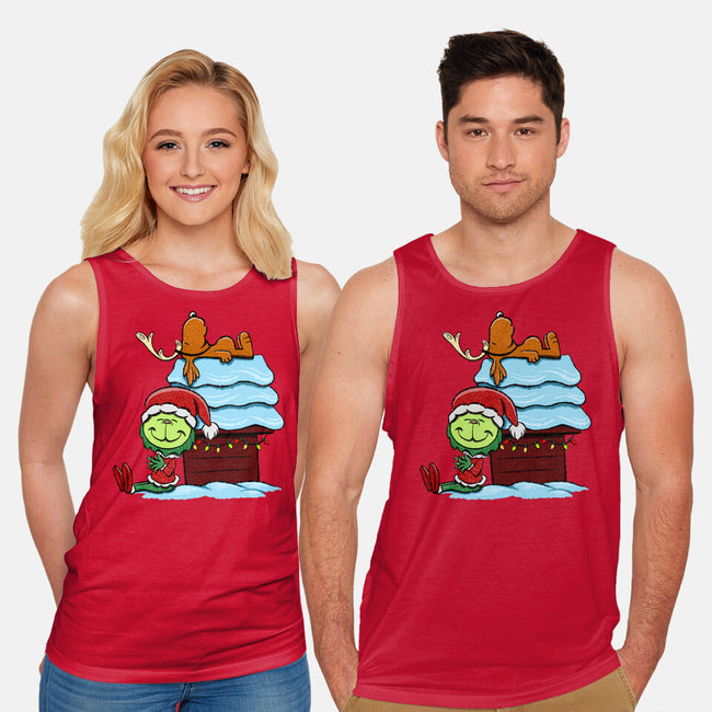 Up On The House Top-Unisex-Basic-Tank-DrawnByBryan