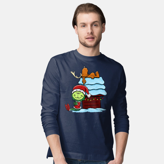 Up On The House Top-Mens-Long Sleeved-Tee-DrawnByBryan