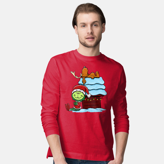 Up On The House Top-Mens-Long Sleeved-Tee-DrawnByBryan
