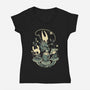 Hollow Harmony-Womens-V-Neck-Tee-naomori
