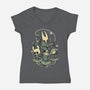 Hollow Harmony-Womens-V-Neck-Tee-naomori