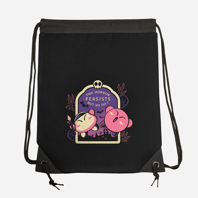 The Horror Persists But So Do I-None-Drawstring-Bag-naomori