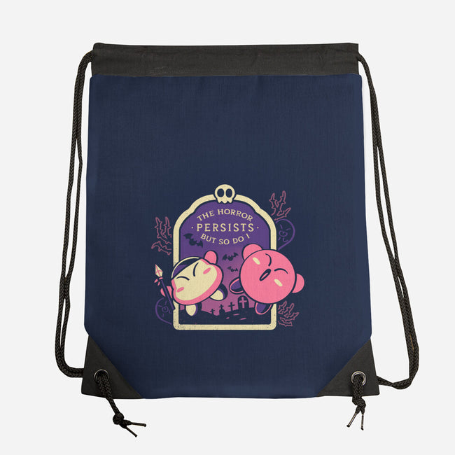 The Horror Persists But So Do I-None-Drawstring-Bag-naomori