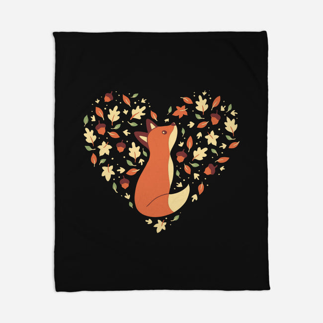 Fall Season Fox-None-Fleece-Blanket-naomori