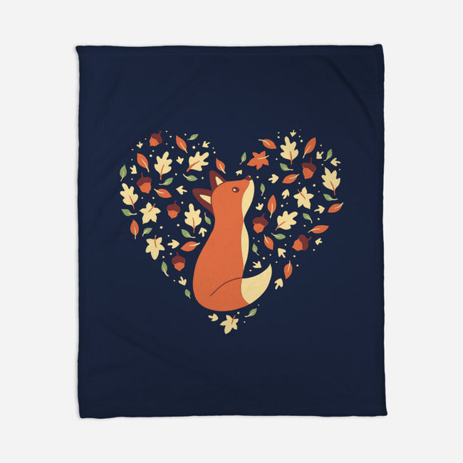 Fall Season Fox-None-Fleece-Blanket-naomori