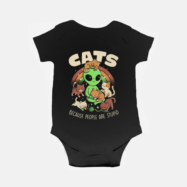 Cats Because People Are Stupid-Baby-Basic-Onesie-eduely