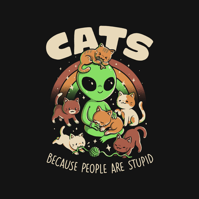 Cats Because People Are Stupid-Womens-Fitted-Tee-eduely