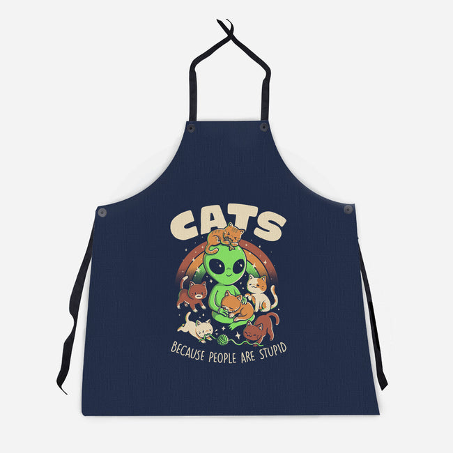 Cats Because People Are Stupid-Unisex-Kitchen-Apron-eduely