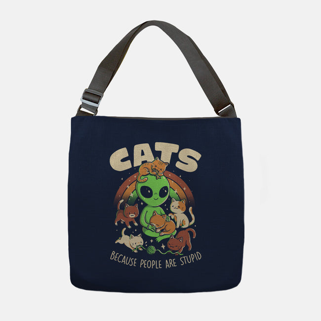 Cats Because People Are Stupid-None-Adjustable Tote-Bag-eduely