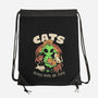Cats Because People Are Stupid-None-Drawstring-Bag-eduely