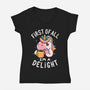 I'm A Delight-Womens-V-Neck-Tee-koalastudio
