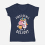 I'm A Delight-Womens-V-Neck-Tee-koalastudio