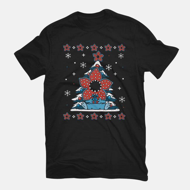 Stranger Christmas-Womens-Fitted-Tee-Vallina84
