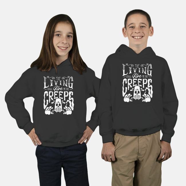 The Living Give Me The Creeps-Youth-Pullover-Sweatshirt-estudiofitas
