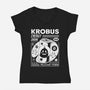 Krobus Energy Drink Grunge-Womens-V-Neck-Tee-LAGELANTEE