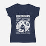 Krobus Energy Drink Grunge-Womens-V-Neck-Tee-LAGELANTEE