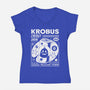 Krobus Energy Drink Grunge-Womens-V-Neck-Tee-LAGELANTEE
