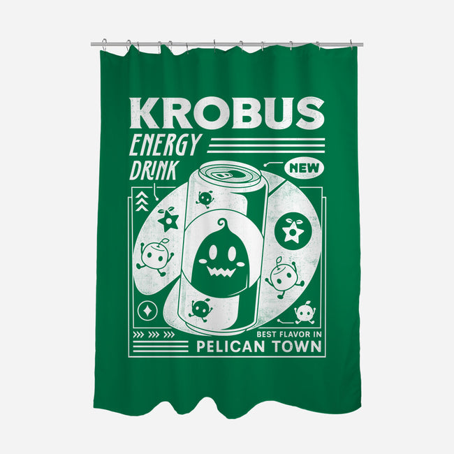 Krobus Energy Drink Grunge-None-Polyester-Shower Curtain-LAGELANTEE