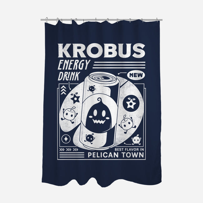 Krobus Energy Drink Grunge-None-Polyester-Shower Curtain-LAGELANTEE
