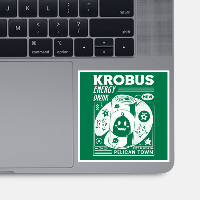 Krobus Energy Drink Grunge-None-Glossy-Sticker-LAGELANTEE