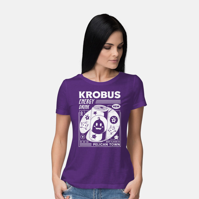 Krobus Energy Drink Grunge-Womens-Basic-Tee-LAGELANTEE