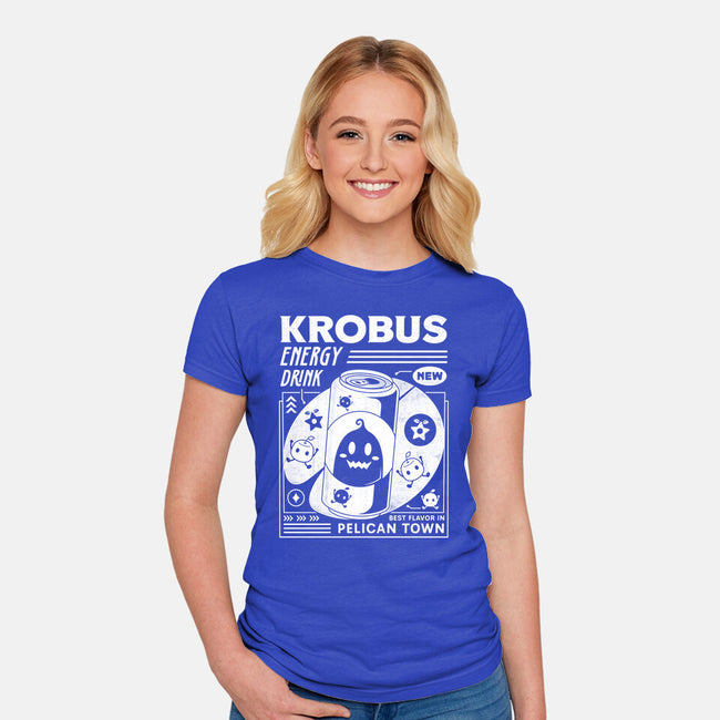 Krobus Energy Drink Grunge-Womens-Fitted-Tee-LAGELANTEE