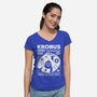 Krobus Energy Drink Grunge-Womens-V-Neck-Tee-LAGELANTEE