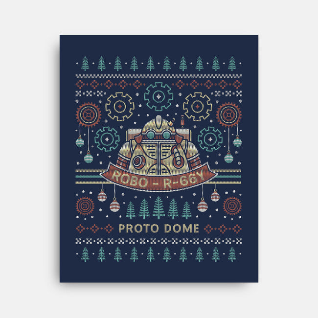 Proto Dome Robo Ugly Sweater-None-Stretched-Canvas-LAGELANTEE