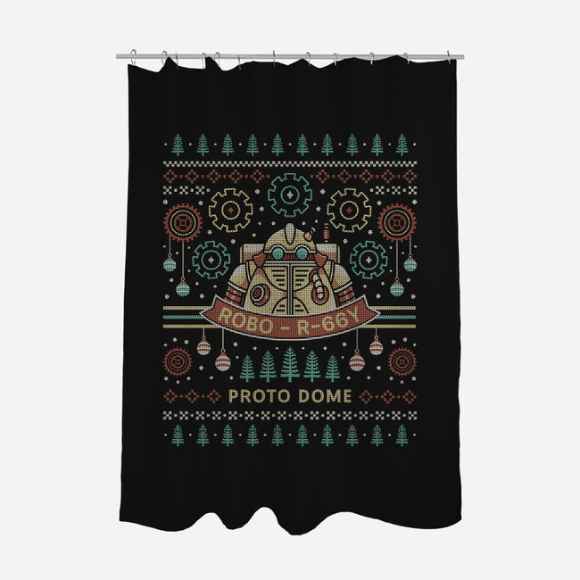 Proto Dome Robo Ugly Sweater-None-Polyester-Shower Curtain-LAGELANTEE