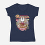 Pharloom Ramen Vintage-Womens-V-Neck-Tee-LAGELANTEE