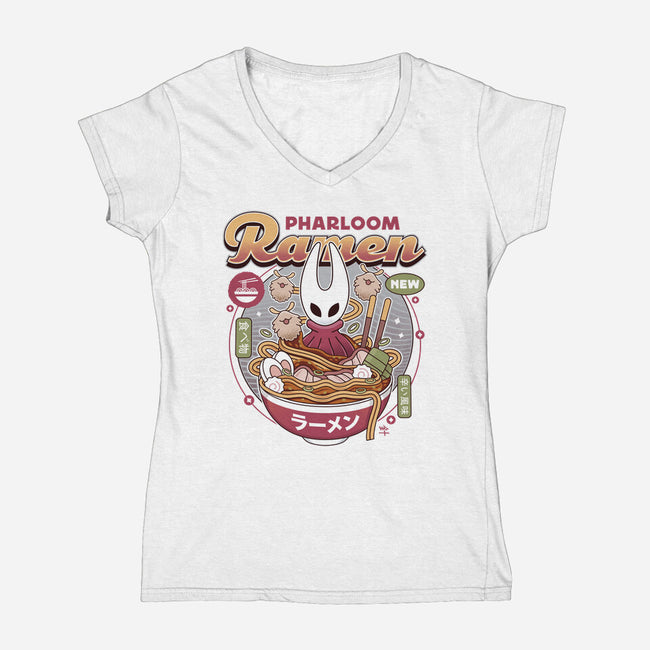 Pharloom Ramen Vintage-Womens-V-Neck-Tee-LAGELANTEE